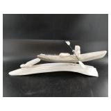 Charles Edwards ivory and whalebone kayaker chasin