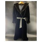 Borgazia faux fur hooded full length coat in very