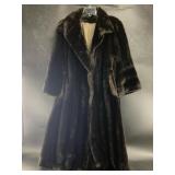 Tissavel of France faux fur full length coat in ve