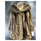 Jones of NY faux fur mink style parka size medium,