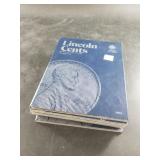 6 Coin folders: Lincoln cents, Roosevelt dimes, Je