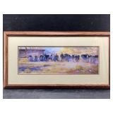 Matted and framed art. See photos for measurements