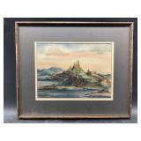 Matted and framed art. See photos for measurements