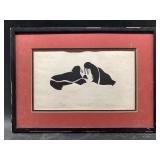 Matted and framed art.