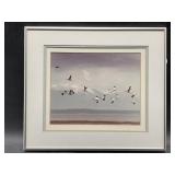 Matted and framed art. See photos for measurements