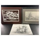 Collection of Alaskan Prints, 1 is framed, various