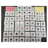 Mixed coin lot with; Steel and wheat cents, Lincol