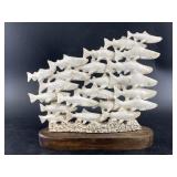 Alaskan moose antler, expertly carved into a schoo