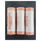 3 Unopened rolls of Denali National Park quarters