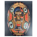 Tlingit style wood wall hanger 15.5"