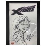 Uncanny X-Force Variant edition, with signed sketc