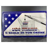 USA Trains G scale 25 ton crane, new in box