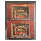 Pair of Bachmann G scale model train cars, circus
