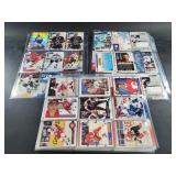 Assorted pages of vintage NHL cards