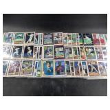Many pages of vintage Topps 1991 MLB cards