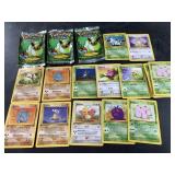 Lot of Pokï¿½mon cards: 3 empty Jungle Booster packs