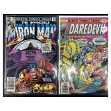 2 Vintage Marvel Comics: Daredevil #138, Ironman #