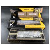 Pair of new in box K Line specialty train cars mil