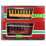 Two new in box LGB model train cars