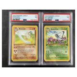 Lot of 2 PSA graded Pokï¿½mon card  including First