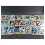Multiple pages of 1990 Topps and 1985 Topps vintag