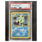 Unlimited base set, holographic Gyarados in a PSA
