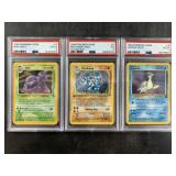 Lot of 3: PSA graded cards: Lapras in a PSA 4, The