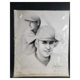 Signed poster of a baseball player
