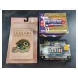 Lot of  3 boxes of NFL cards, 2 boxes are sealed