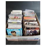 Large box lot of vintage hockey cards, and footbal