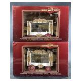 Pair of Bachmann G scale model train cars, circus