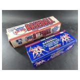 3 Boxes of assorted vintage MLB cards from 1990: D