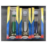 3 Vintage die cast gas pumps new in box