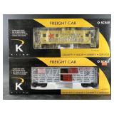 Pair of K Line new in box freight and circus car,