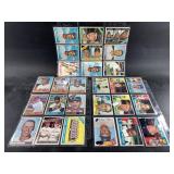 Assorted pages of 1960s Topps Baseball cards