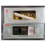 Two REA model train cars new in box