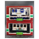 2 LGB circus train cars, new in box, 1 box has dam