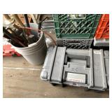 Husky tool box, filled with a heavy impact hammer