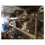 2 Large shelf lots: large number of canvas drop cl