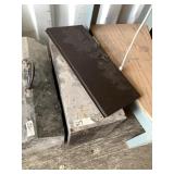 Metal tool box with some tools