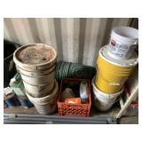 Large lot with variety of square steel plates, con