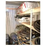 Large lot with drop cords, tarp, electrical wiring