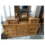 Long boy dresser with mirror