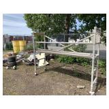 Large aluminum scaffolding, very lightweight on wh