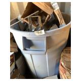 50 Gallon trash can full of brackets