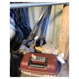 Lot with clamps, and a tackle box