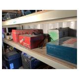 Large lot with a spud wrench, assorted electric po