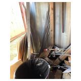 Large lot with a commercial waste bin, cable come
