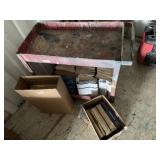 Metal rolling cart with vehicle manual
