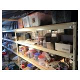 Large lot with a variety of fasteners, 3 shelf lot